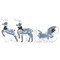Outdoor White Christmas Decoration with 100 LEDs - Reindeer & Sleigh